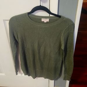 Loft Green Sweater Petite XS